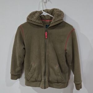 Mini Boden 9/10y Beige Fleece Jacket Sweater